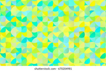 Light Green, Yellow vector abstract pattern with circles. Geometry template for your business design. Background with colored spheres.