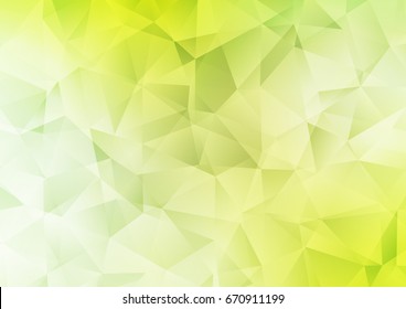 Light Green, Yellow vector abstract polygonal background. Creative illustration in halftone style with gradient. The elegant pattern can be used as part of a brand book.