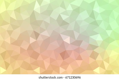 Light Green, Yellow vector abstract textured polygonal background. Blurry triangle design. Pattern can be used for background.