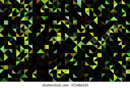 Light Green, Yellow vector abstract polygonal template. A sample with polygonal shapes. The completely new template can be used for your brand book.