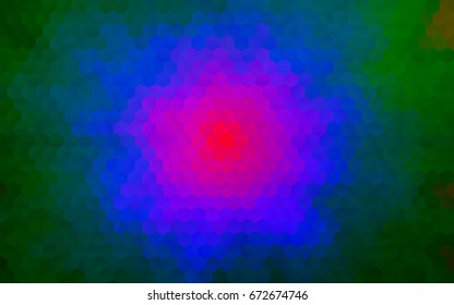 Light Green, Yellow vector abstract textured polygonal background. Brand-new blurry hexagonal design. Pattern can be used for background.
