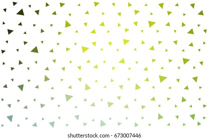 Light Green, Yellow vector abstract colorful background, which consist of triangles. Pattern with colored triangles on white background.