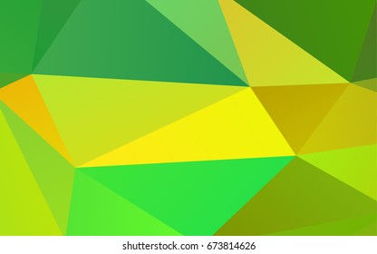 Light Green, Yellow vector abstract mosaic template. Shining colored illustration in a brand-new style. The completely new template can be used for your brand book.