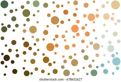Light Green, Yellow vector abstract pattern with circles. Geometry template for your business design. Background with colored spheres.