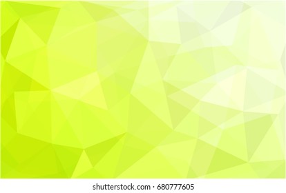 Light Green, Yellow vector abstract textured polygonal background. Blurry triangle design. Pattern can be used for background.