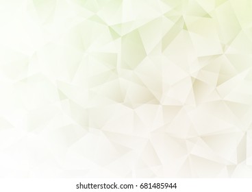 Light Green, Yellow vector abstract polygonal template. Shining illustration, which consist of triangles. The best triangular design for your business.