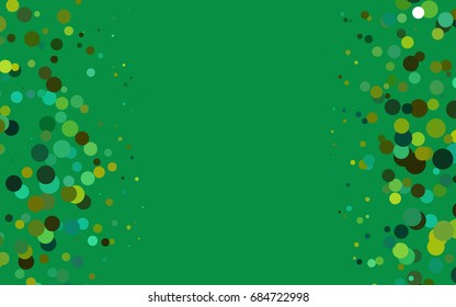 Light Green, Yellow vector abstract pattern with circles. Geometry template for your business design. Background with colored spheres.