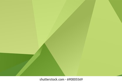 Light Green, Yellow vector abstract mosaic template. A vague abstract illustration with gradient. Triangular pattern for your business design.