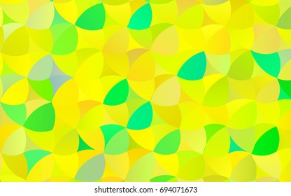 Light Green, Yellow vector abstract pattern with circles. Geometry template for your business design. Background with colored spheres.
