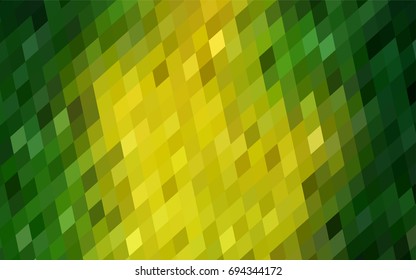 Light Green, Yellow vector abstract textured polygonal background. Blurry rectangular design. The pattern with repeating rectangles can be used for background.