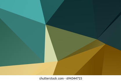 Light Green, Yellow vector abstract polygonal template. A sample with polygonal shapes. Brand-new style for your business design.