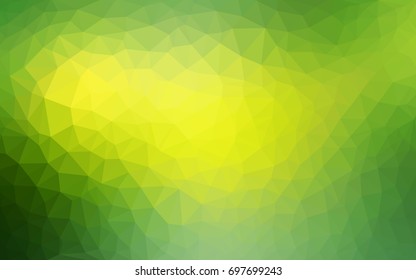 Light Green, Yellow vector abstract textured polygonal background. Blurry triangle design. Pattern can be used for background.