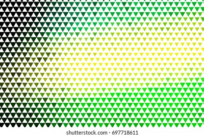 Light Green, Yellow vector abstract colorful background, which consist of triangles. Pattern with colored triangles on white background.