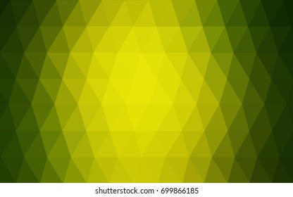 Light Green, Yellow vector abstract textured polygonal background. Blurry triangle design. Pattern can be used for background.
