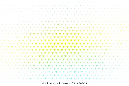 Light Green, Yellow vector abstract colorful background, which consist of triangles. Pattern with colored triangles on white background.