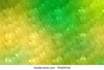 Light Green, Yellow vector abstract mosaic pattern. Brand-new colored illustration in blurry style with gradient. Brand-new style for your business design.