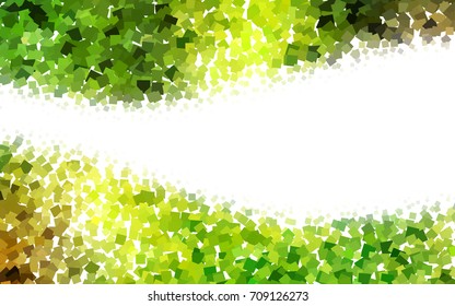 Light Green, Yellow vector abstract textured polygonal background. Blurry rectangular design. The pattern with repeating rectangles can be used for background.