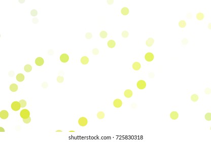Light Green, Yellow vector abstract pattern with circles. Geometry template for your business design. Background with colored spheres.