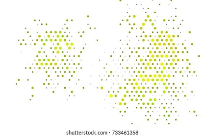 Light Green, Yellow vector abstract pattern with circles. Geometry template for your business design. Background with colored spheres.