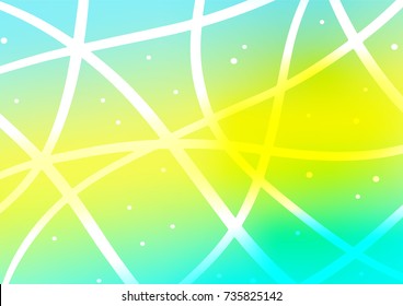Light Green, Yellow vector abstract doodle background. Blurred decorative design in Indian style with Zen tangles. The template can be used as a background for cell phones.