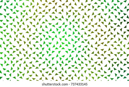 Light Green, Yellow vector abstract colorful background, which consist of triangles. Pattern with colored triangles on white background.