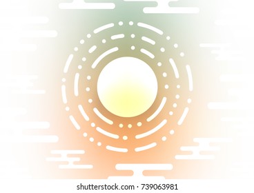 Light Green, Yellow vector abstract doodle background. An elegant bright illustration with lines in Natural style. The pattern can be used for coloring books and pages for kids.