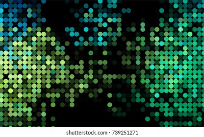 Light Green, Yellow vector abstract pattern with circles. Geometry template for your business design. Background with colored spheres.