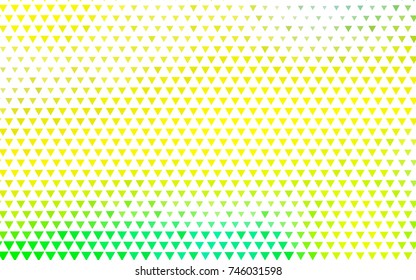 Light Green, Yellow vector abstract colorful background, which consist of triangles. Pattern with colored triangles on white background.