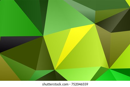 Light Green, Yellow vector abstract mosaic background. Creative geometric illustration in Origami style with gradient. A completely new design for your business.