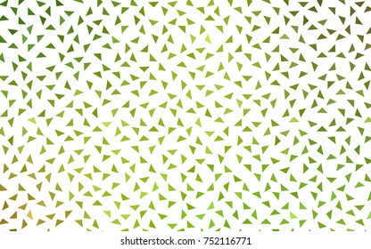 Light Green, Yellow vector abstract colorful background, which consist of triangles. Pattern with colored triangles on white background.