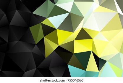 Light Green, Yellow vector abstract mosaic pattern. A completely new color illustration in a vague style. Brand-new style for your business design.