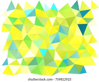 Light Green, Yellow vector abstract mosaic background. Creative geometric illustration in Origami style with gradient. Brand-new design for your business.