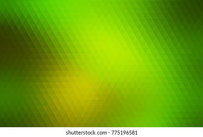 Light Green, Yellow vector abstract mosaic template. Creative geometric illustration in Origami style with gradient. The template can be used as a background for cell phones.