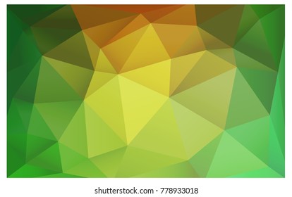 Light Green, Yellow vector abstract textured polygonal background. Blurry triangle design. Pattern can be used for background.