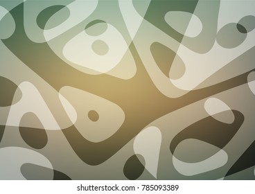 Light Green, Yellow vector abstract doodle pattern. Creative illustration in blurred style with doodles and Zen tangles. A completely new design for your business.