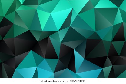 Light Green, Yellow vector abstract polygonal background. Shining illustration, which consist of triangles. The completely new template can be used for your brand book.