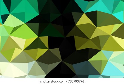 Light Green, Yellow vector abstract mosaic pattern. Colorful illustration in abstract style with gradient. A new texture for your design.