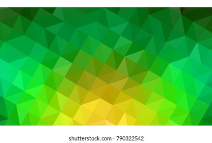 Light Green, Yellow vector abstract textured polygonal background. Blurry triangle design. Pattern can be used for background.