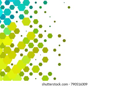 Light Green, Yellow vector abstract textured polygonal background. Brand-new blurry hexagonal design. Pattern can be used for background.