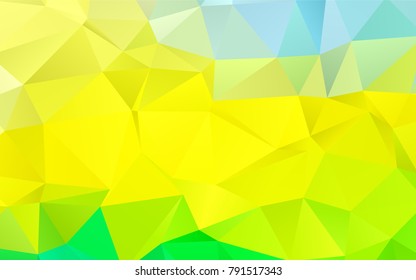 Light Green, Yellow vector abstract polygonal pattern. Modern geometrical abstract illustration with gradient. The textured pattern can be used for background.