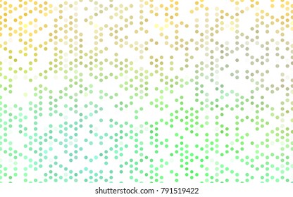 Light Green, Yellow vector abstract pattern with circles. Geometry template for your business design. Background with colored spheres.