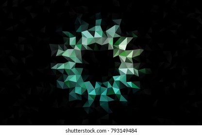 Light Green, Yellow vector abstract polygonal background. Geometric illustration in Origami style with gradient.  The textured pattern can be used for background.