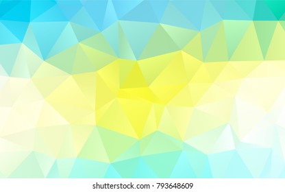Light Green, Yellow vector abstract polygonal pattern. Creative geometric illustration in Origami style with gradient. The completely new template can be used for your brand book.