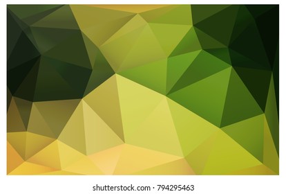 Light Green, Yellow vector abstract textured polygonal background. Blurry triangle design. Pattern can be used for background.