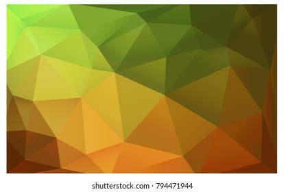 Light Green, Yellow vector abstract textured polygonal background. Blurry triangle design. Pattern can be used for background.