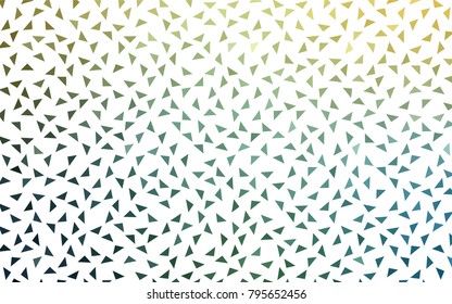 Light Green, Yellow vector abstract colorful background, which consist of triangles. Pattern with colored triangles on white background.
