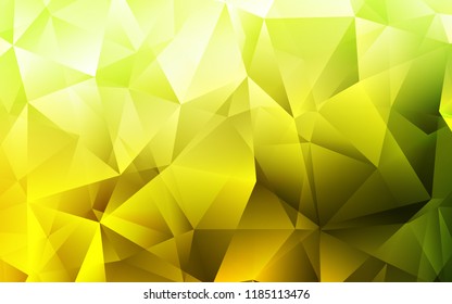 Light Green, Yellow vector backdrop with lines, triangles. Illustration with set of colorful triangles. Pattern can be used for websites.