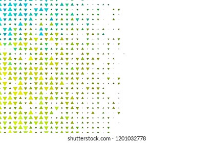 Light Green, Yellow vector backdrop with lines, triangles. Beautiful illustration with triangles in nature style. Pattern for busines ad, booklets, leaflets