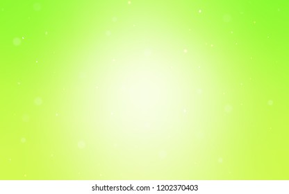 Light Green, Yellow vector backdrop with dots. Blurred decorative design in abstract style with bubbles. Pattern can be used as texture of wallpapers.