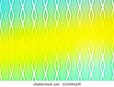 Light Green, Yellow vector backdrop with lines, cubes. Colorful illustration with lines, cubes on abstract template. Smart design for your business advert.